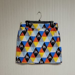 Loudmouth Ladies Colorful Miami Marlins Golf Skort. Sz 6. Womens